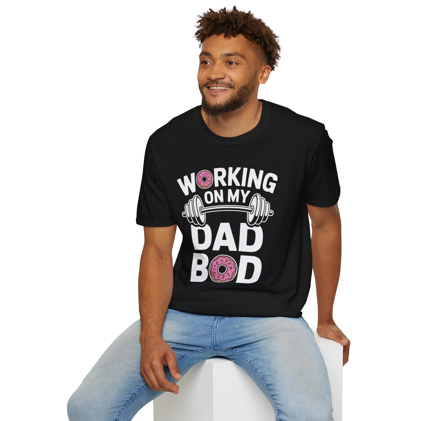 Working on my Dad Bod Funny T-Shirt - Gift for Fathers, Gym Humor Shirt, Unique Dad Gift