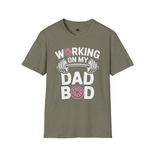 Working on my Dad Bod Funny T-Shirt - Gift for Fathers, Gym Humor Shirt, Unique Dad Gift