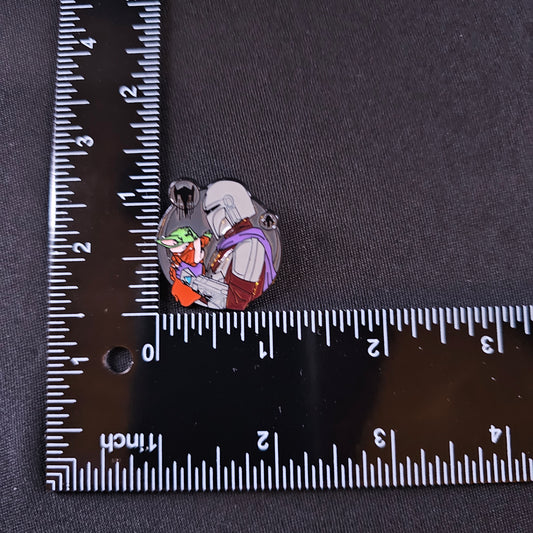 The Mandalorian & Grogu Round Enamel Pin