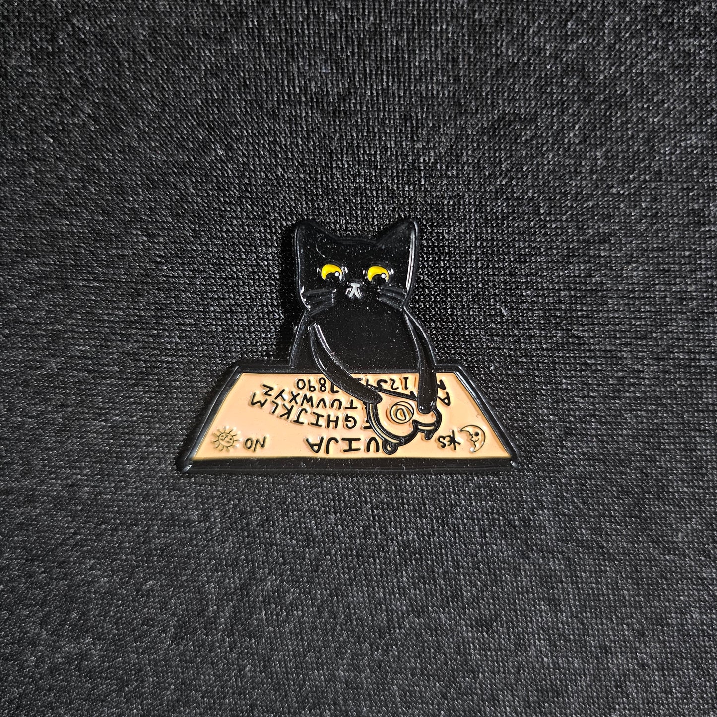 Ouija Board Cat Halloween Enamel Pin