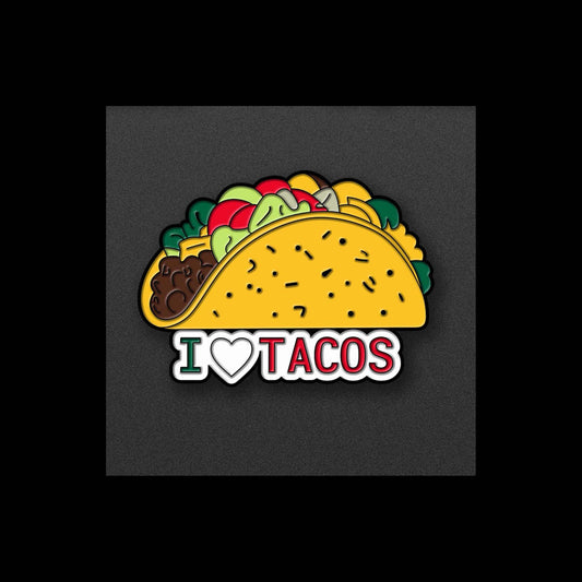 I Love Tacos (White Heart) - Soft Enamel Pin
