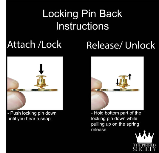 Metal Locking Pin Back Set for Enamel Pins