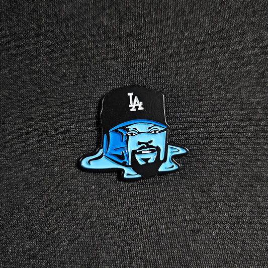 Melting Ice Cube w/ Dodgers Cap Enamel Pin