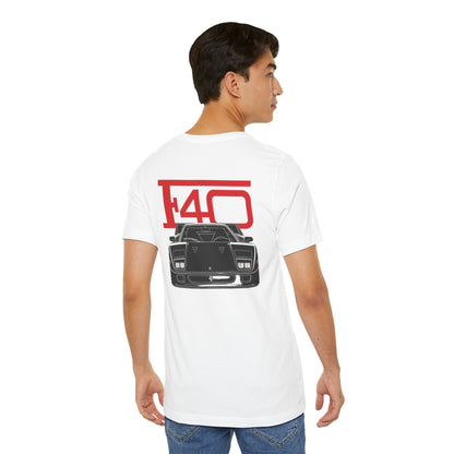 F40 Unisex Tee - Car Lovers Shirt, Sports Car Gift, Vintage Automotive Fashion