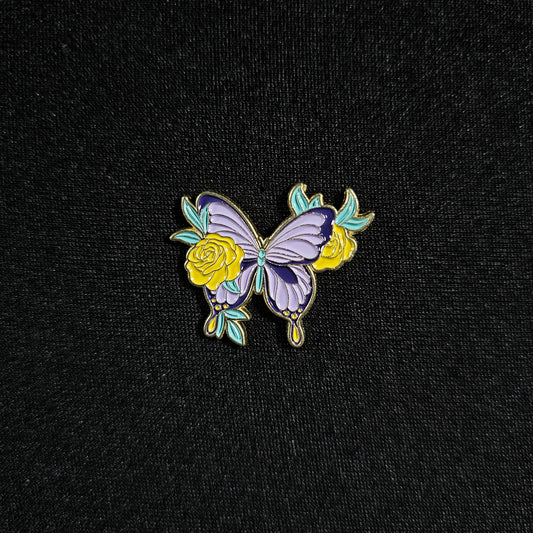 Butterfly - Lavender Rose - Enamel Pin