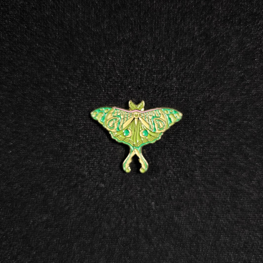 Luna Moth - Green Emerald - Enamel Pin