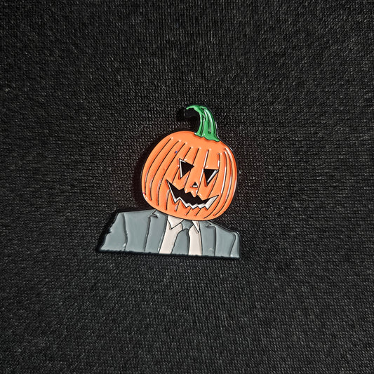 Pumpkin Dwight Enamel Pin