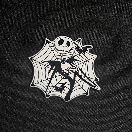 Jack Skellington Spider Web Halloween Enamel Pin