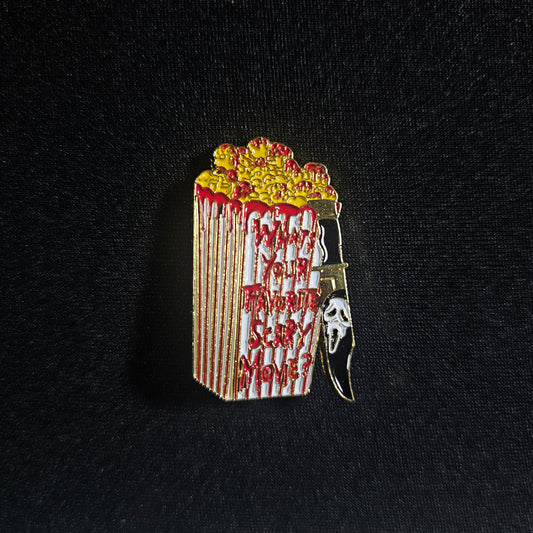 Scream - Ghostface Popcorn Enamel Pin