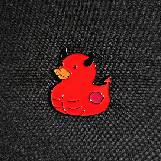 Devil Duck Enamel Pin