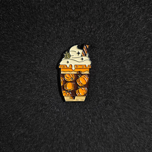 Pumpkin Spiced Latte Halloween Enamel Pin