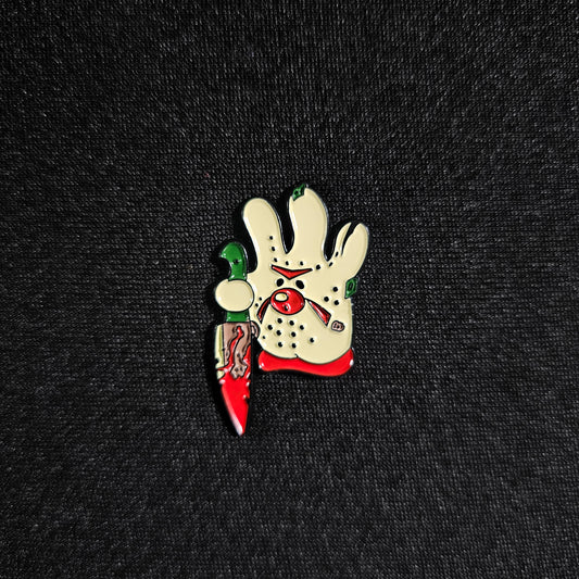 Hamburger Slayer Halloween Enamel Pin