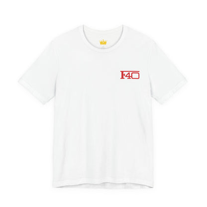 F40 Unisex Tee - Car Lovers Shirt, Sports Car Gift, Vintage Automotive Fashion